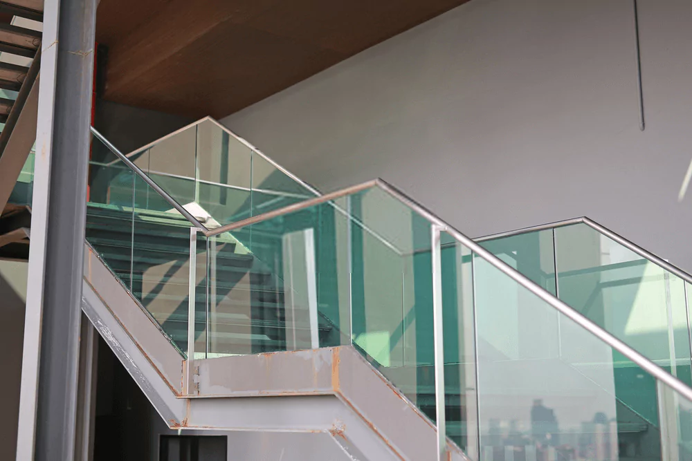 Aluminum Standoff Glass Railing System (Per Ft)